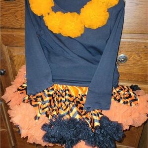 Girls Small Halloween Skirt Set  1-3 Years New With Tags Two Piece